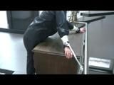 03:00 Min. video with Shelly tied and gagged in shiny nylon rainwear