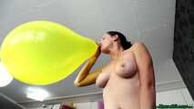 Blow2Pop sitting topless in front of you