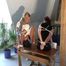 two of our archive girls tied and gagged in shiny nylon shorts