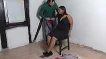 Jasmin toweltied to chair 1/2