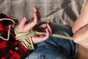 Carolyn hogtied