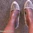 Ebony sexy tease and high heel dangle