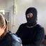 Rachel Adams bound and pantygagged in shiny nylon Rainwear