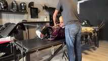 Lola Montez cought by a pervert and bound and gagged in her shiny nylon Downjacket
