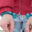 Cuffed in the snow