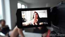 Two girls film themselves