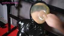 Xiaomeng Breathplay Punishment in Latex Suit and High Shoes