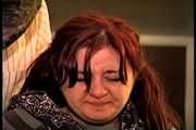 23 YR OLD REAL ESTATE BROKER IS WRAP BONDAGE TAPE GAGGED, MOUTH STUFFED, CLEAVE GAGGED, HANDGAGGED, BANDANNA GAGGED, GAGS ON A SPONGE, GAG-TALKING, NYLON COVERED BARE FEET AND TIED TO A CHAIR 