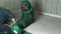 down jacket and bag bondage