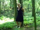 Cuffed to a tree