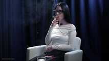 Smoking Seduction - Intriguing Lady in White. 2 reds in a row.