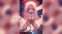 Cute Busty Anime Girl Evi Pink Hair Flash Boobs and Fuck