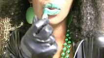 Latex Green Lips