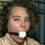 DIAMOND IS BOUND NAKED, BALL-GAGGED, CROTCH ROPED & HANDCUFFS & GAGS HERSELF (D32-7)