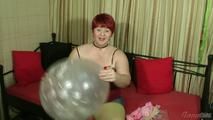 Large transparent balloon blown up ...