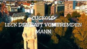 CUCKOLD LICK THE CUM FROM THE STRANGER MAN