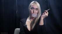 Seductive smoking with a mature lady