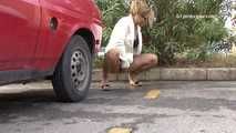 023101 Ewa Pees In The Hotel Car Park