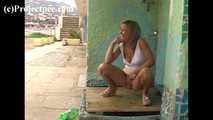 023081 Ewa Takes An Urgent Pee In The Beach Shower
