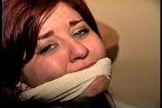 23 YR OLD REAL ESTATE BROKER  IS GRABBED, HANDGAGGED, SOCK STUFFED IN MOUTH, CLEAVE GAGGED, AND TIGHTLY TIED TO A CHAIR (D68-5)