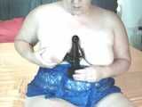 Anna's black dildo