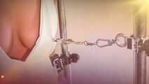 BONDAGE CUBE - Marie mit Dildo und Analhaken - Bondage Furniture