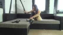 Ayu hogtied on couch 2/2