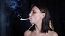 Smoking two all white cigs in the studio