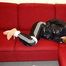 Samantha bound and gagged in shiny nylon rainwear