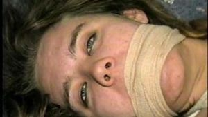 DIAMOND IS NUDE, TIT TIED, CROTCH ROPED, TOE-TIED, ACE BANDAGE & TAPE GAGGED (D28-8)
