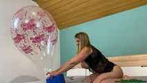 sexy pumppopping six balloons
