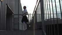 047016 Yassie Pees Outside A Fire Exit
