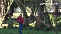 020140 Kathy Takes An Urgent Pee Outside The Locked Toilet