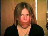 19 YEAR OLD SPUNKY BRAT AJ IS CLEAVE GAGGED & TIED TO A CHAIR (D37-13)
