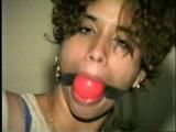LATINA MARIA IS BALL-GAGGED, HANDCUFFED, HANDGAGGED, PANTY STUFFED & CLEAVE & OTM GAGGED WITH ACE BANDAGE (D34-14)