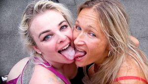 Nora & Harley – Outdoor Gangbang with Creampies and Cum Kisses