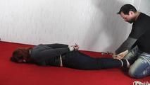 Aurora hogtied barefoot 1/2
