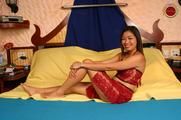Asian Girl Tina Tied in Sexy Red Dress (Photos + Videoclip)