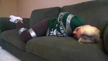 1360a Greta in Xmas Pressie part 1 Tape and Socks