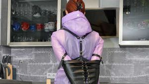 Bound and gagged Schmuddelwedda with Lady Nadja