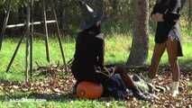 Happy Halloween! Pumpkin head sitting