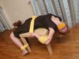 Alice Lee - Dress-wearing beauty gets tied to a table