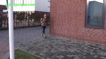 078015 Rachel Evans Pees Beside The Office Building