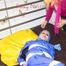 Lucy taped, hooded and gagged on bed wearing sexy blue rainwear (Pics)