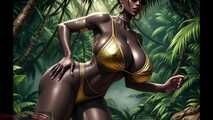 GoL Hot african woman dancing in the jungle