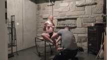 Little Red Girl bound and hooded in the dungeon PART 1