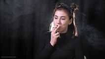 Alina is smoking one and a half cigarette
