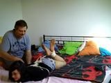 Sunny hogtied