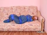 [From archive] Gatitta is self packed into blue trash bag