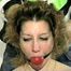 TAMARA IS TIGHTLY BALL-GAGGED, TIT TIED & DROOLS WHILE SITTING TIED TO A CHAIR (D48-12)